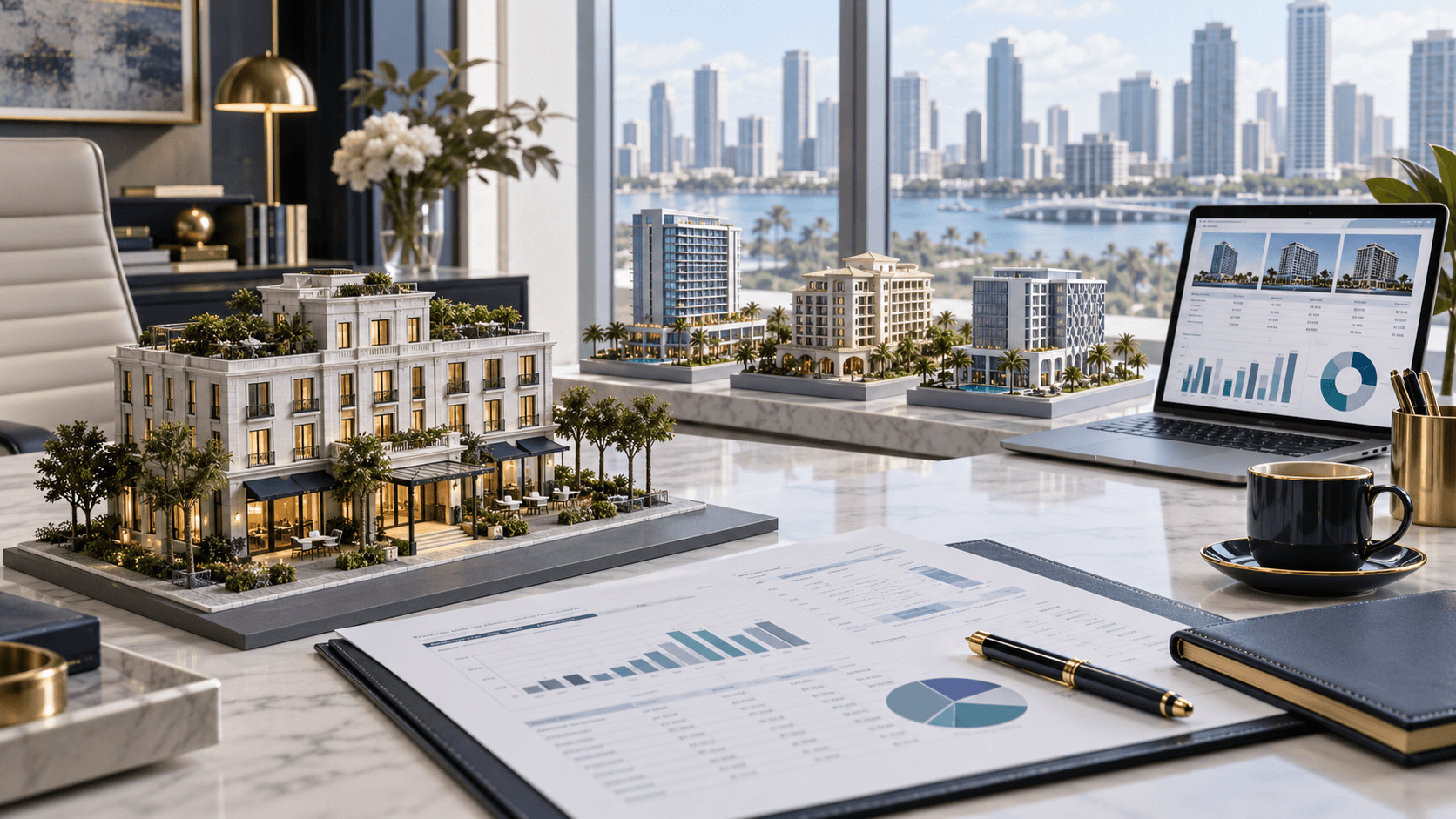 Illustration comparing property-level hotel finance with a multi-property finance portfolio